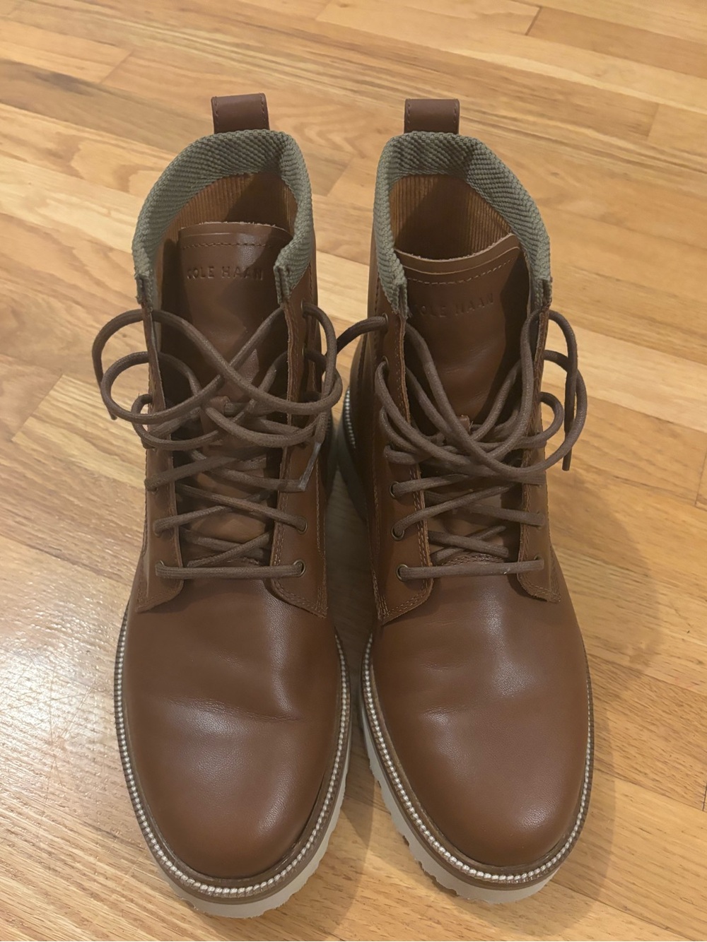 Cole Haan American Classics Waterproof Plain Toe Boots Men’s 8.5W Brown Leather